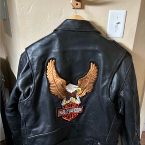 Frontier Leathers thinsulate Jacket with Harley Davidson logo. Size 46